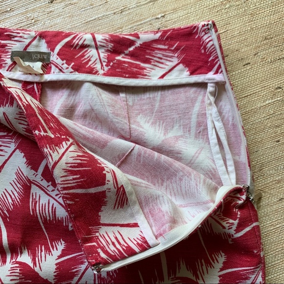 J.Crew Linen/Cotton Feathers A-Line Skirt - Picture 6 of 8